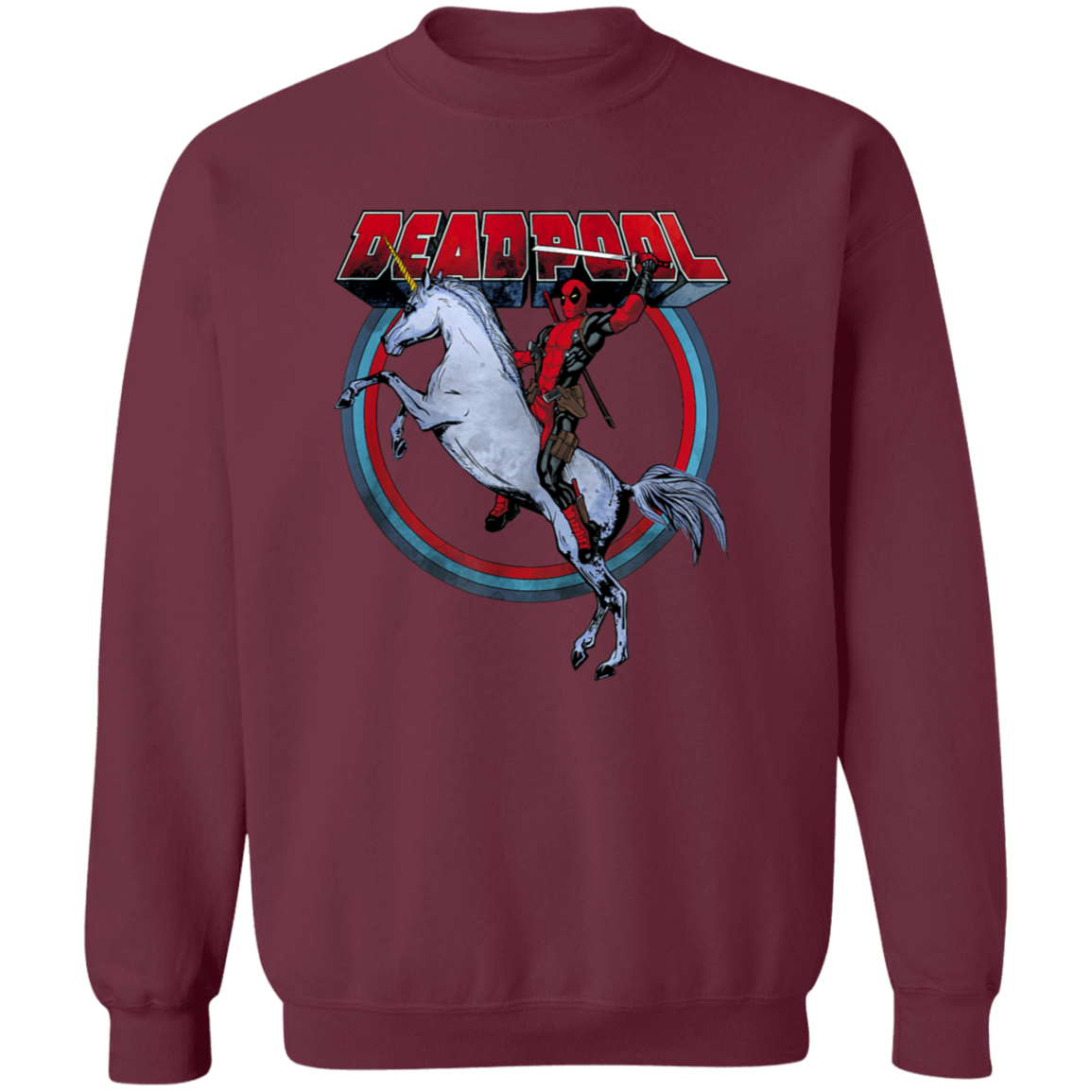 "UNICORN DEADPOOL" Crewneck Pullover Sweatshirt