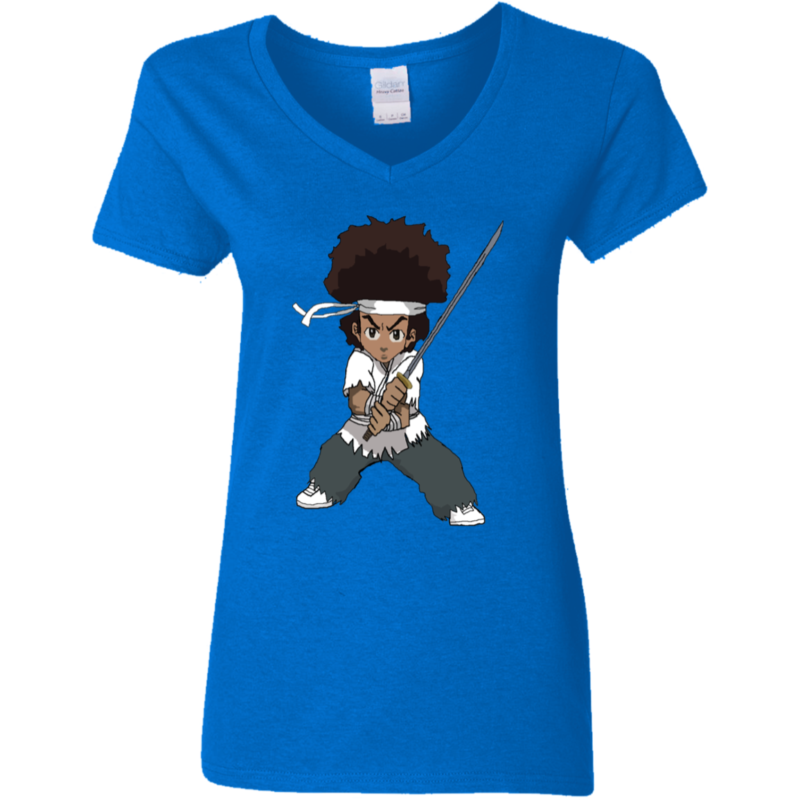 "FREEMAN SAMURAI" Ladies' 5.3 oz. V-Neck T-Shirt