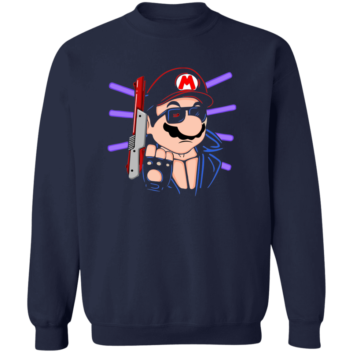 "MARIO TERMINATOR" Crewneck Pullover Sweatshirt