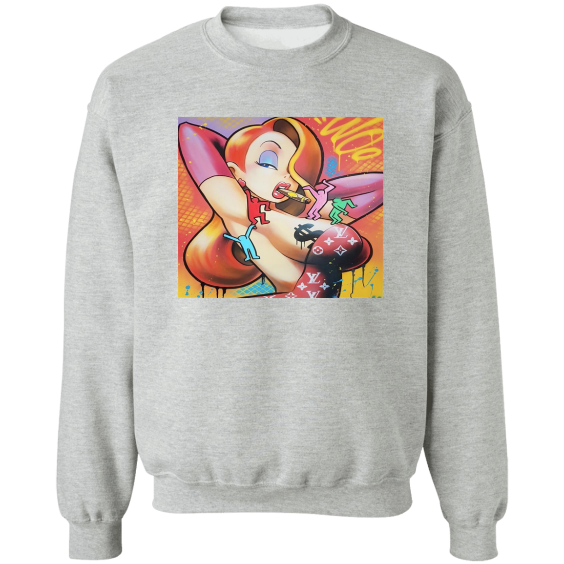 "FOLLOW THE RABBIT" Crewneck Pullover Sweatshirt