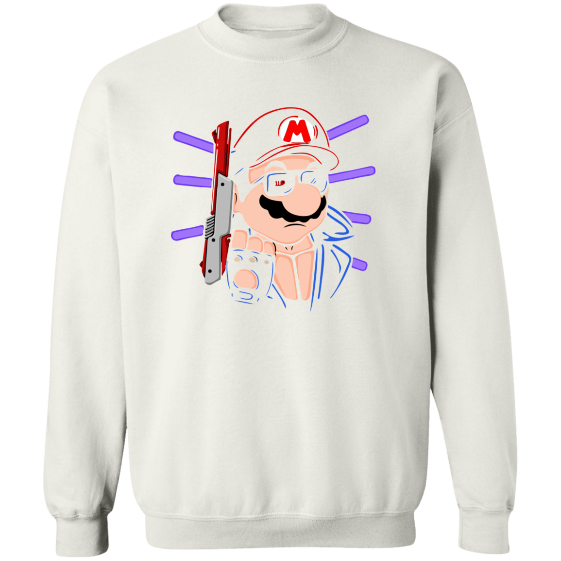 "MARIO TERMINATOR" Crewneck Pullover Sweatshirt