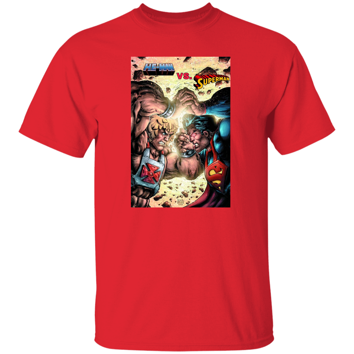 "HE-MAN VS SUPERMAN" 5.3 oz. T-Shirt