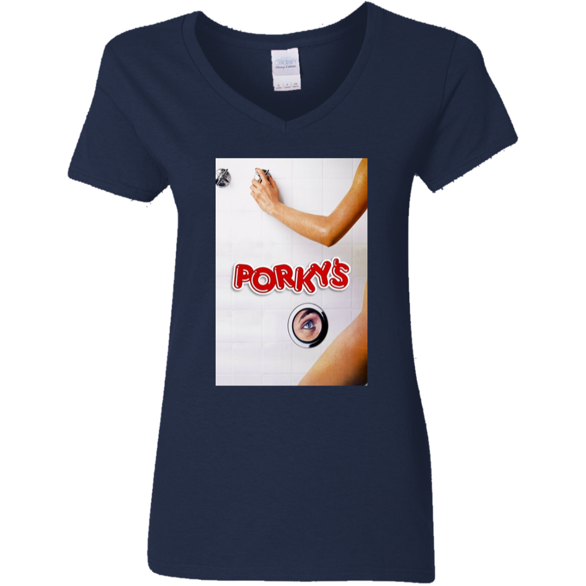 "GET IT AT" Ladies' 5.3 oz. V-Neck T-Shirt