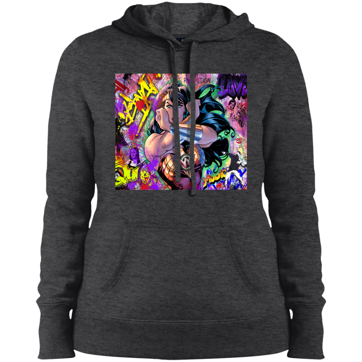 "WONDER WOMAN" Ladies' Pullover Hooded Sweatshirt