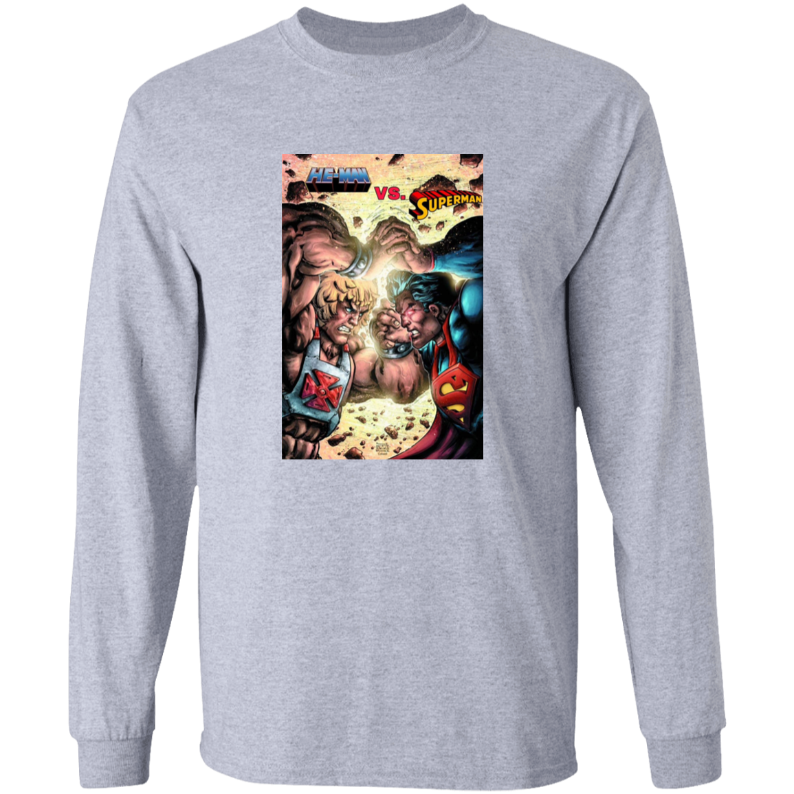 "HE-MAN VS SUPERMAN" LS Ultra Cotton T-Shirt