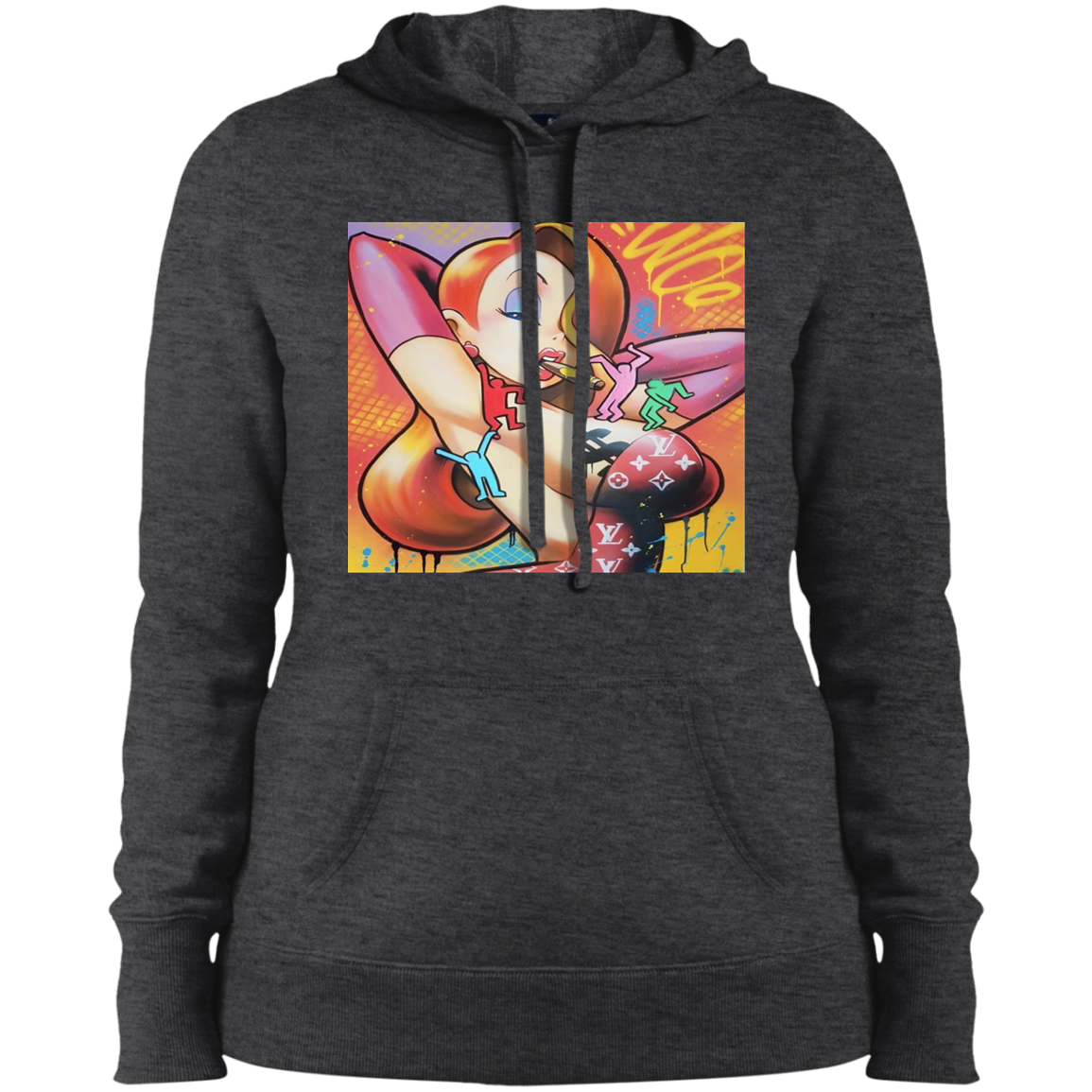 "FOLLOW THE RABBIT" Ladies' Pullover Hooded Sweatshirt