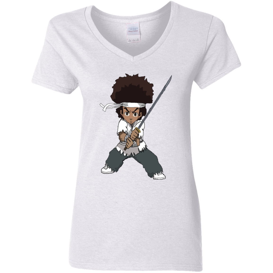 "FREEMAN SAMURAI" Ladies' 5.3 oz. V-Neck T-Shirt