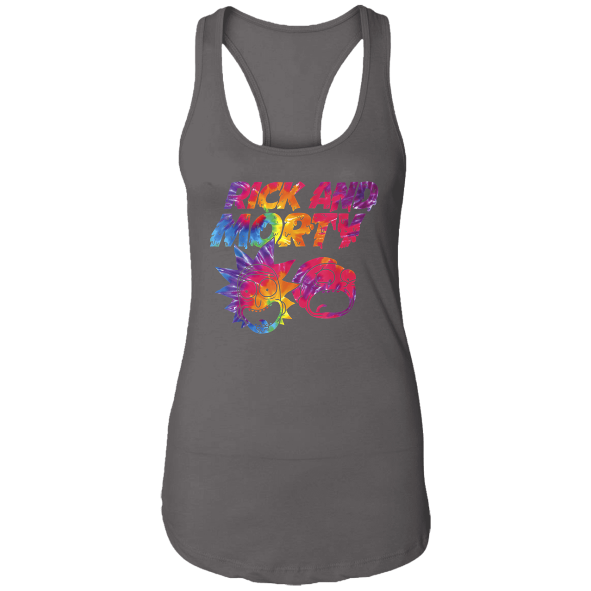 "ACID TRIP RICK AND MORTY" Ladies Ideal Racerback Tank