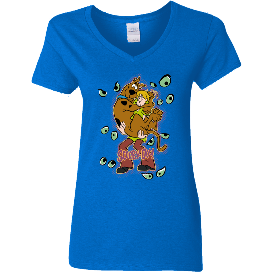 "SCOOBY-DOO" Ladies' 5.3 oz. V-Neck T-Shirt