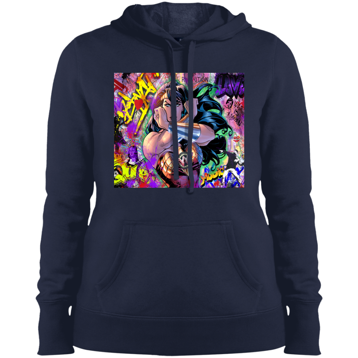 "WONDER WOMAN" Ladies' Pullover Hooded Sweatshirt