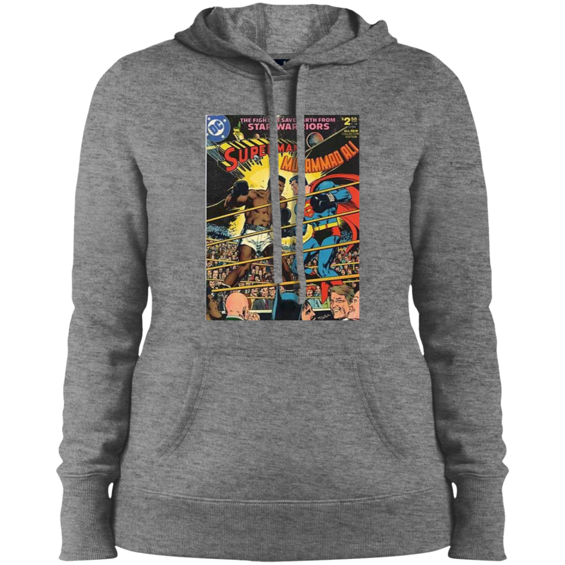 "SUPERMAN VS ALI" Ladies' Pullover Hooded Sweatshirt