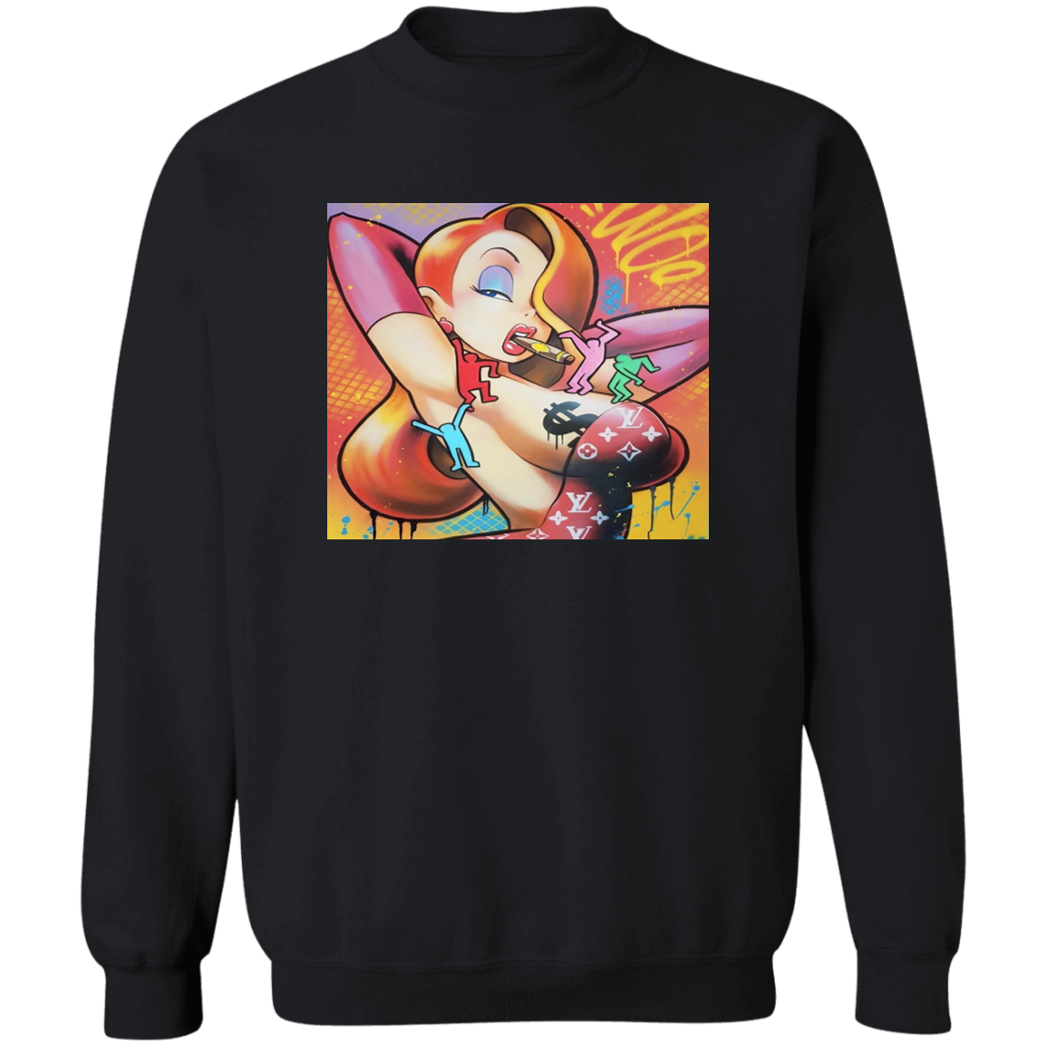 "FOLLOW THE RABBIT" Crewneck Pullover Sweatshirt