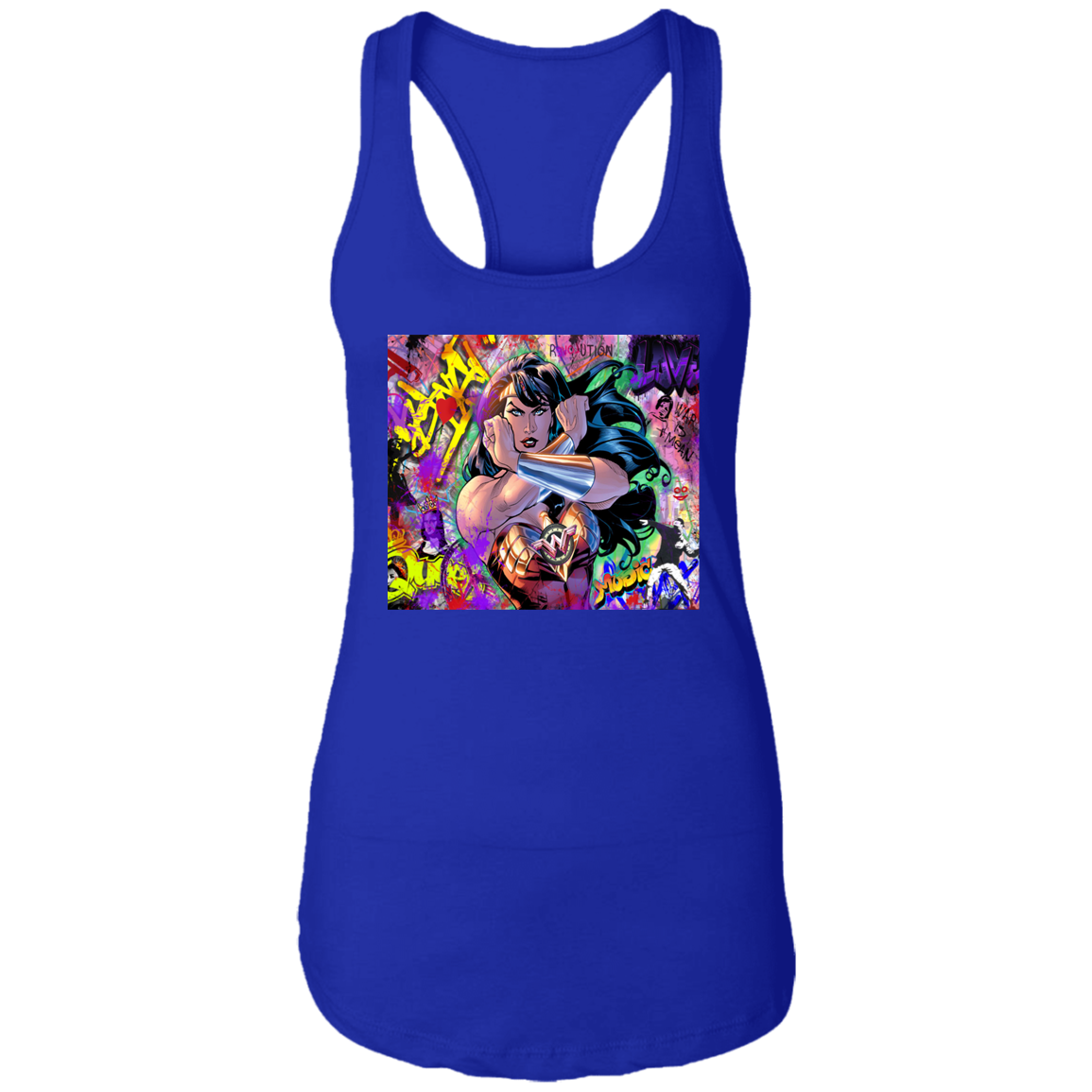 "WONDER WOMAN" Ladies Ideal Racerback Tank