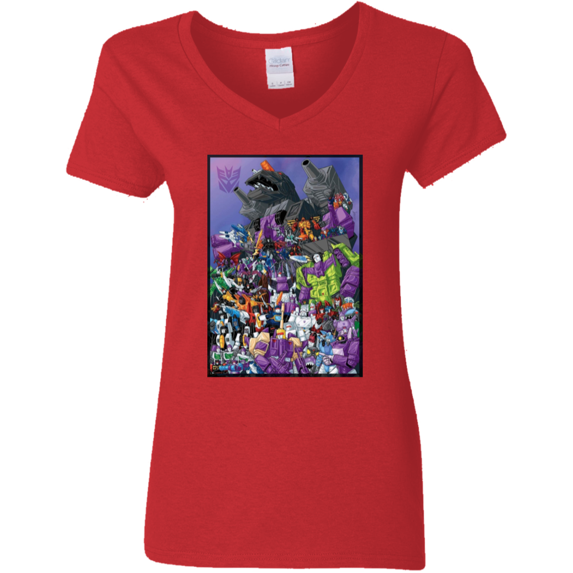 "DECEPTICONS UNITE" Ladies' 5.3 oz. V-Neck T-Shirt