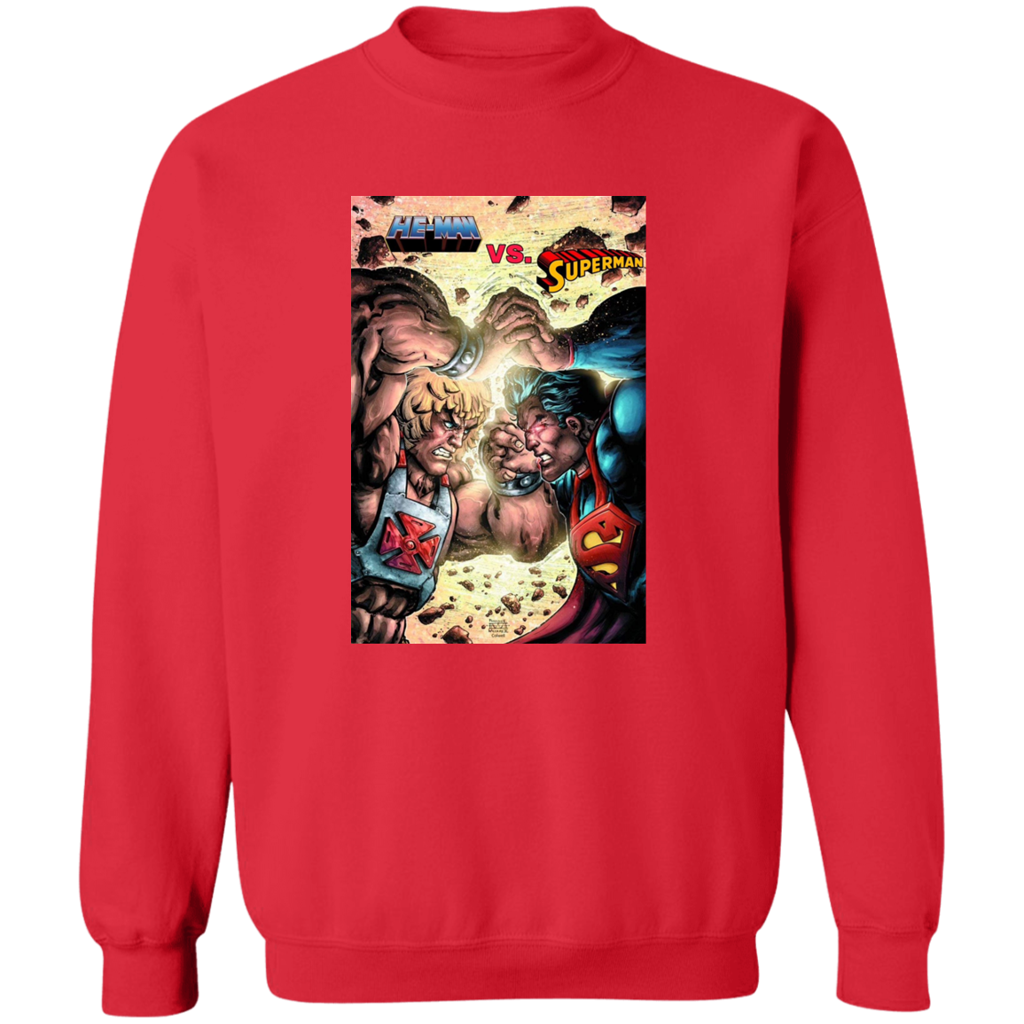 "HE-MAN VS SUPERMAN" Crewneck Pullover Sweatshirt