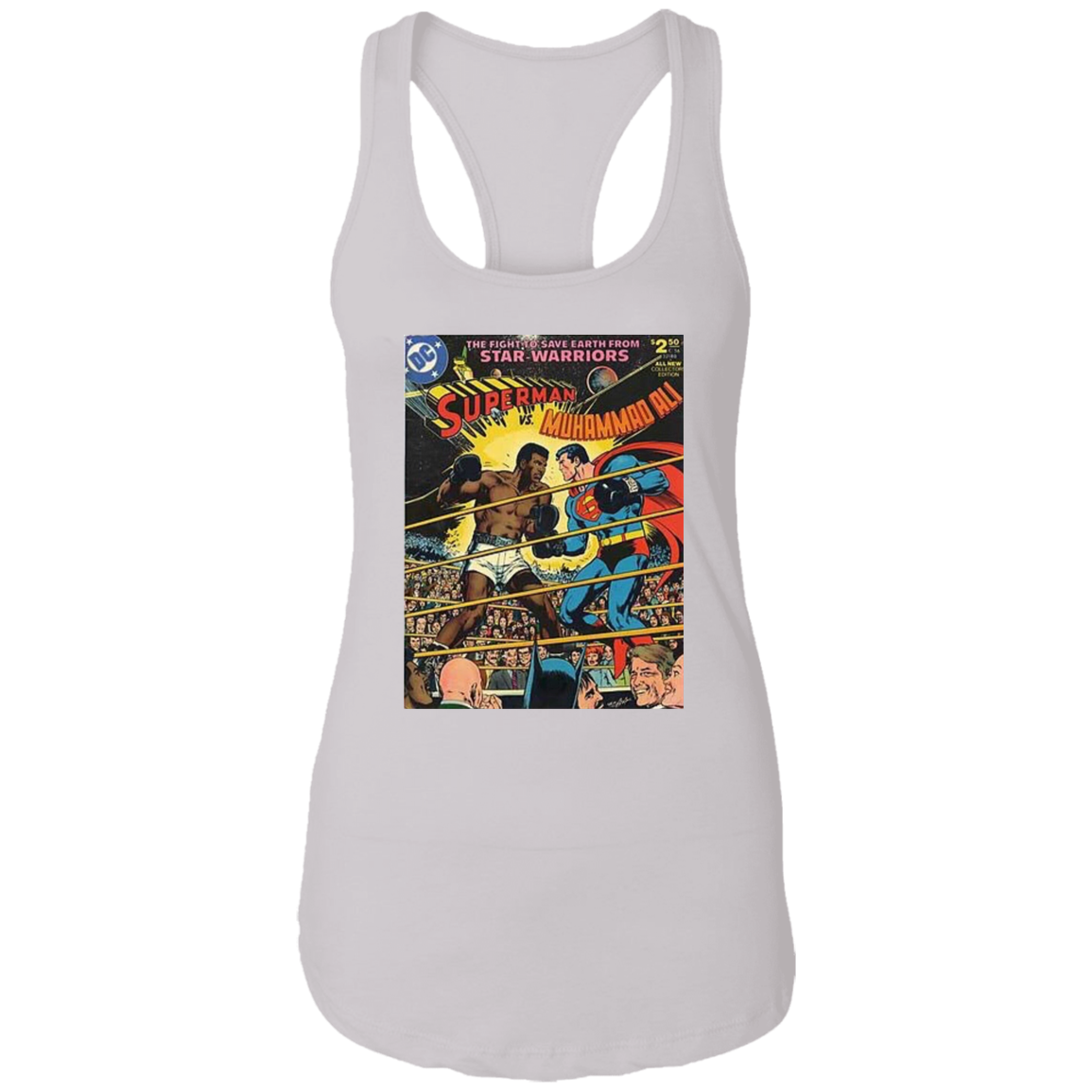 "SUPERMAN VS ALI" Ladies Ideal Racerback Tank