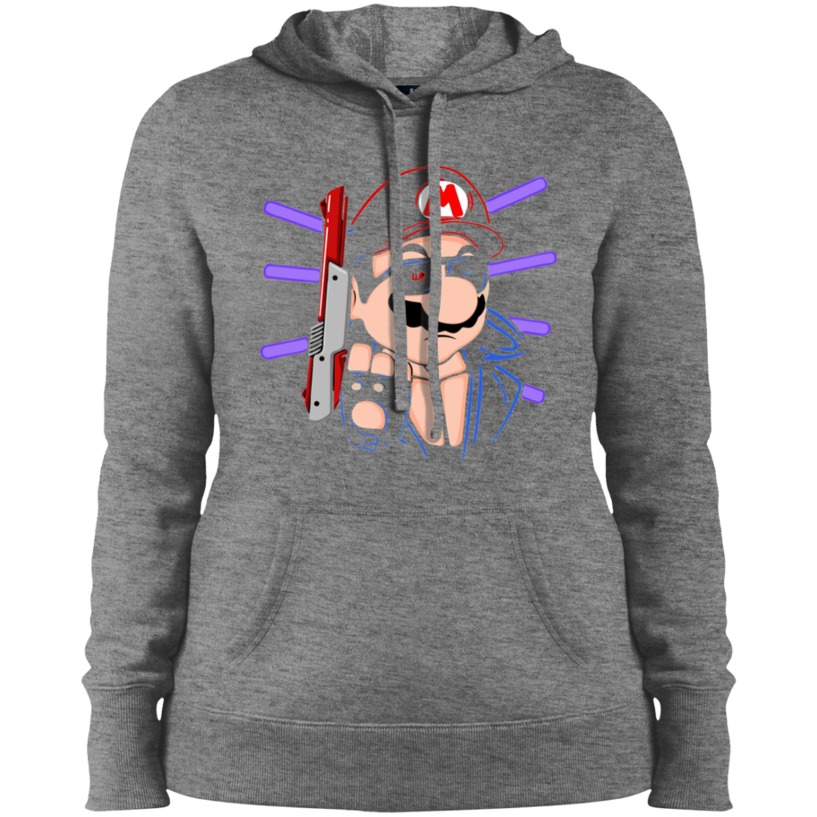 "MARIO TERMINATOR" Ladies' Pullover Hooded Sweatshirt