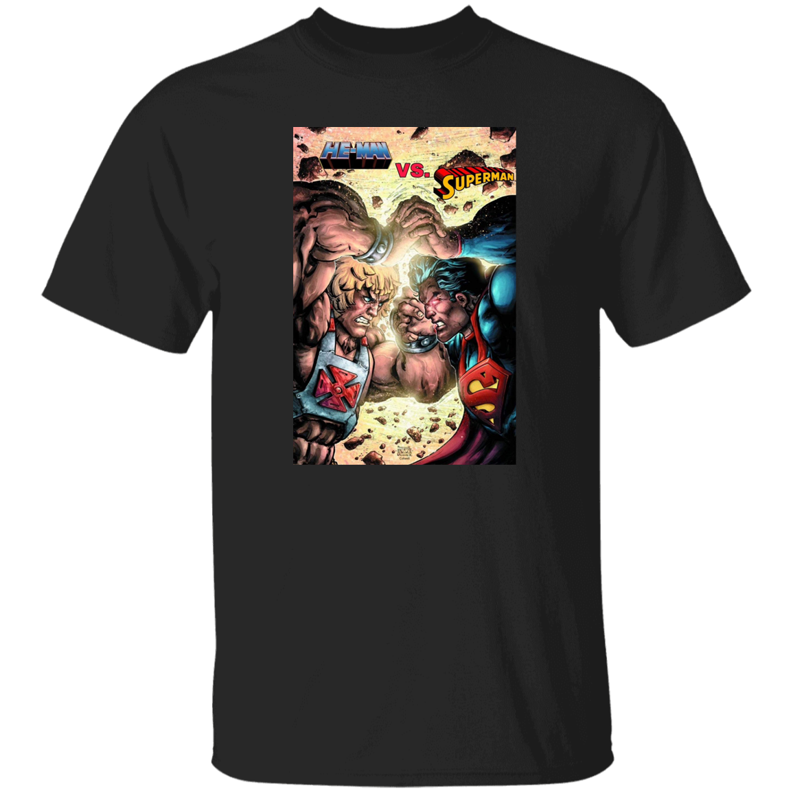 "HE-MAN VS SUPERMAN" 5.3 oz. T-Shirt