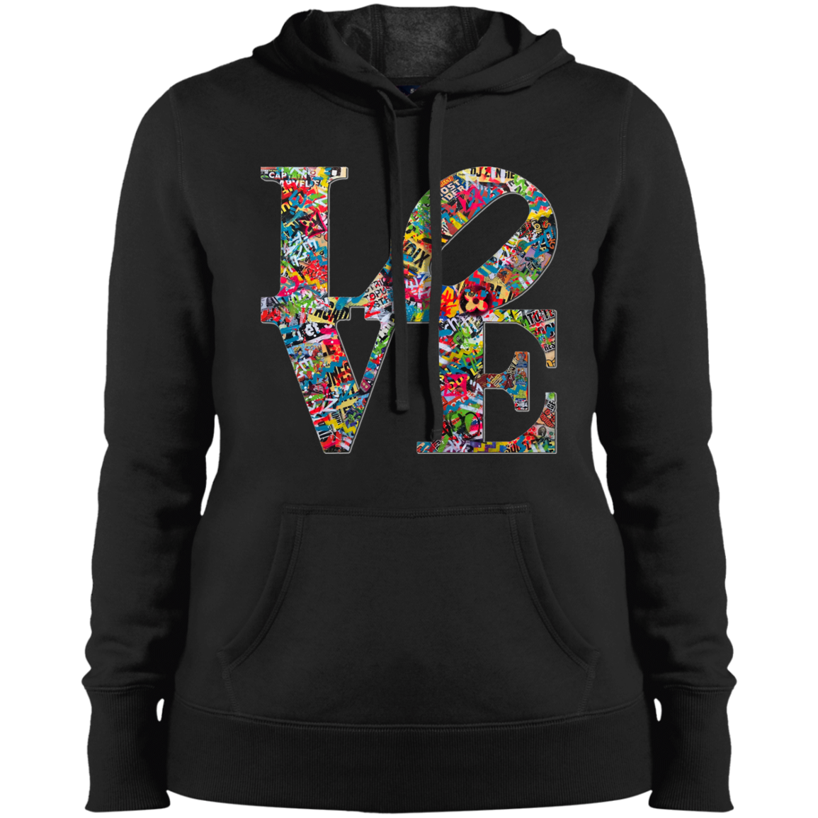 "LOVE 2.0" Ladies' Pullover Hooded Sweatshirt