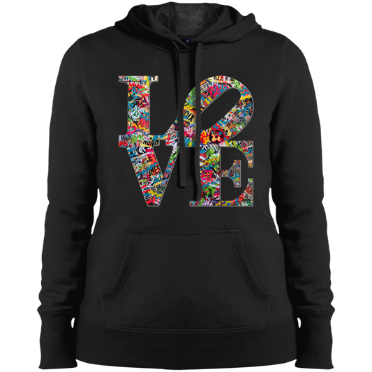 "LOVE 2.0" Ladies' Pullover Hooded Sweatshirt