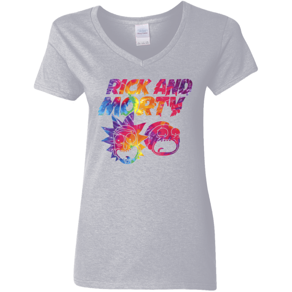 "ACID TRIP RICK AND MORTY" Ladies' 5.3 oz. V-Neck T-Shirt