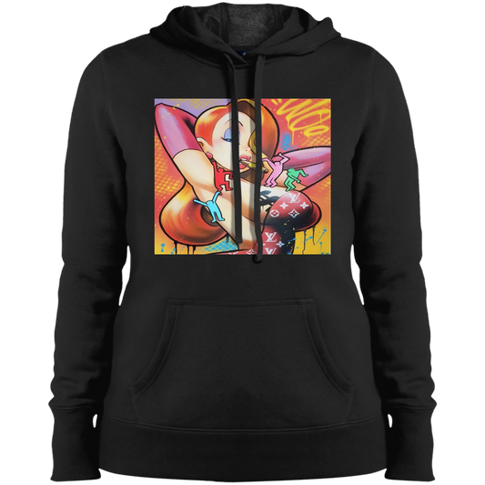 "FOLLOW THE RABBIT" Ladies' Pullover Hooded Sweatshirt