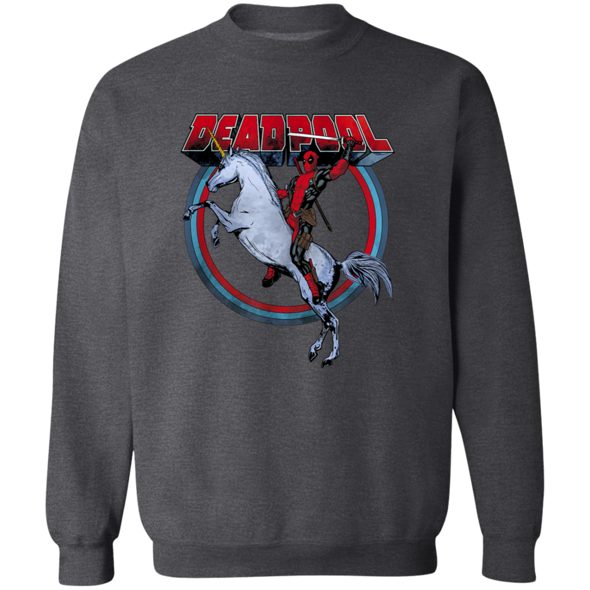 "UNICORN DEADPOOL" Crewneck Pullover Sweatshirt