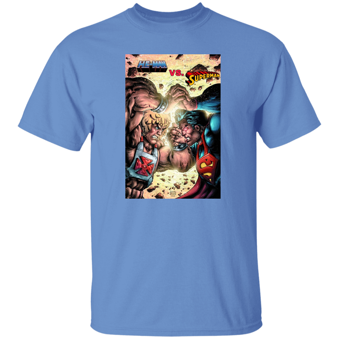 "HE-MAN VS SUPERMAN" 5.3 oz. T-Shirt