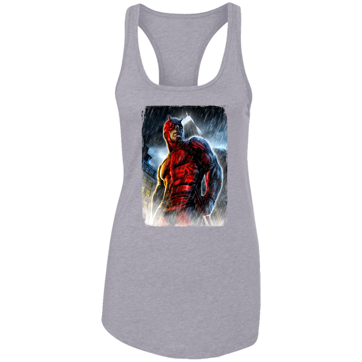 "THE MAN WITHOUT FEAR" Ladies Ideal Racerback Tank