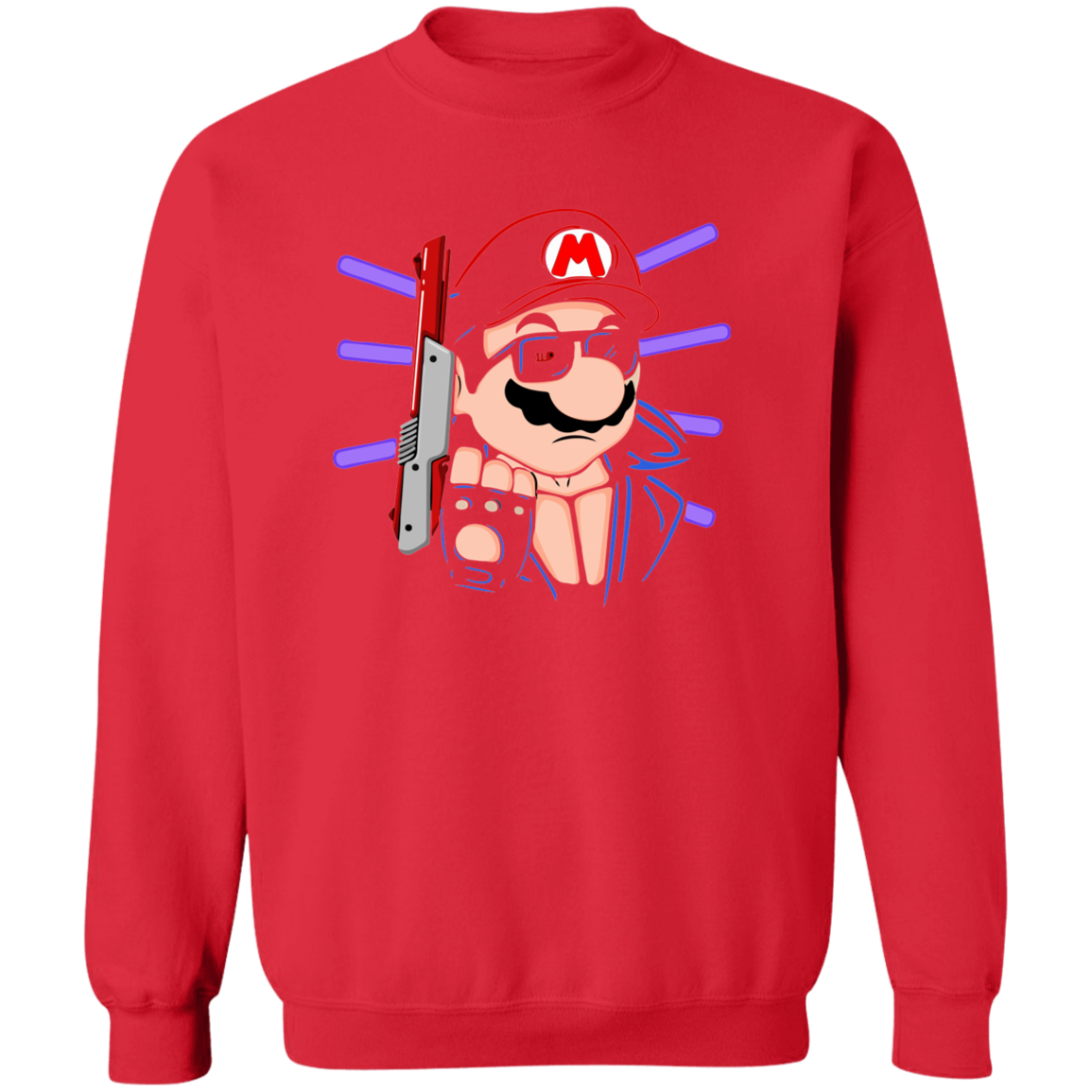 "MARIO TERMINATOR" Crewneck Pullover Sweatshirt