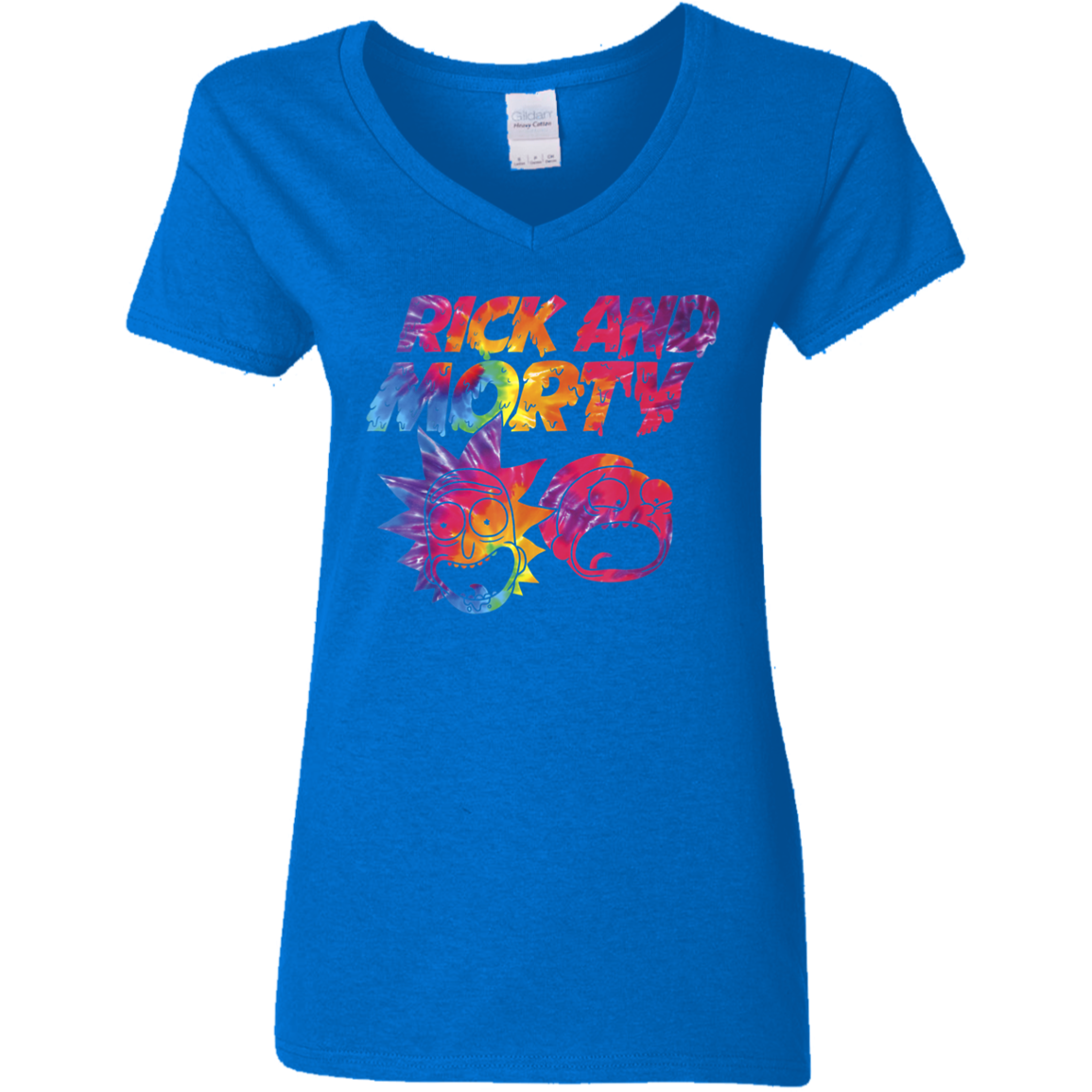 "ACID TRIP RICK AND MORTY" Ladies' 5.3 oz. V-Neck T-Shirt