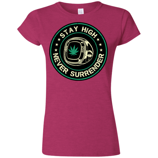 "NEVER SURRENDER" Softstyle Ladies' T-Shirt