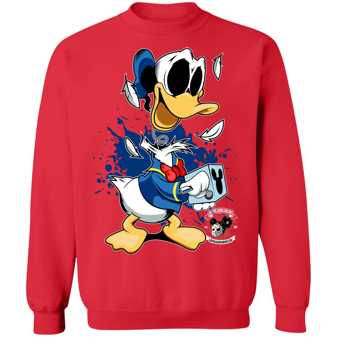 "DONALD IN A BOX" Crewneck Pullover Sweatshirt  8 oz.