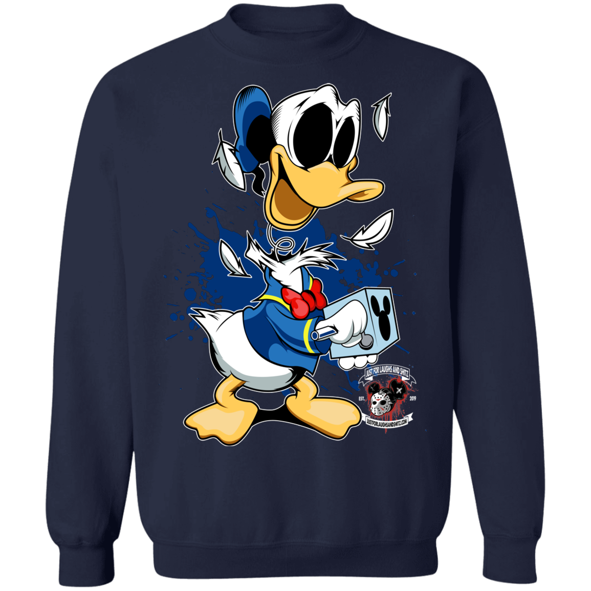 "DONALD IN A BOX" Crewneck Pullover Sweatshirt  8 oz.