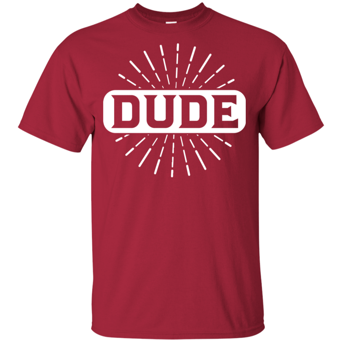 "DUDE" Youth Ultra Cotton T-Shirt in white print