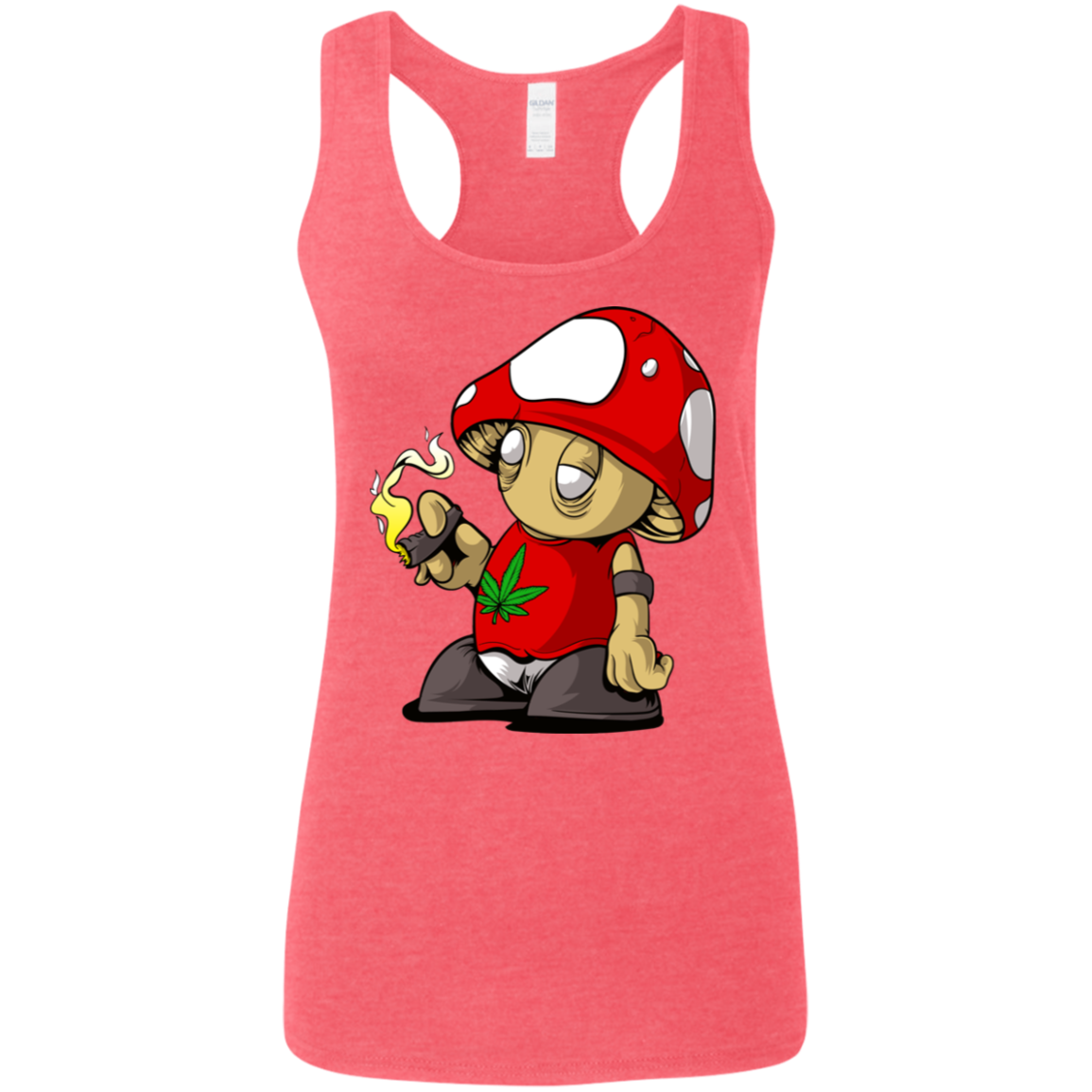 "MUSHROOM CLOUDS" Ladies' Softstyle Racerback Tank