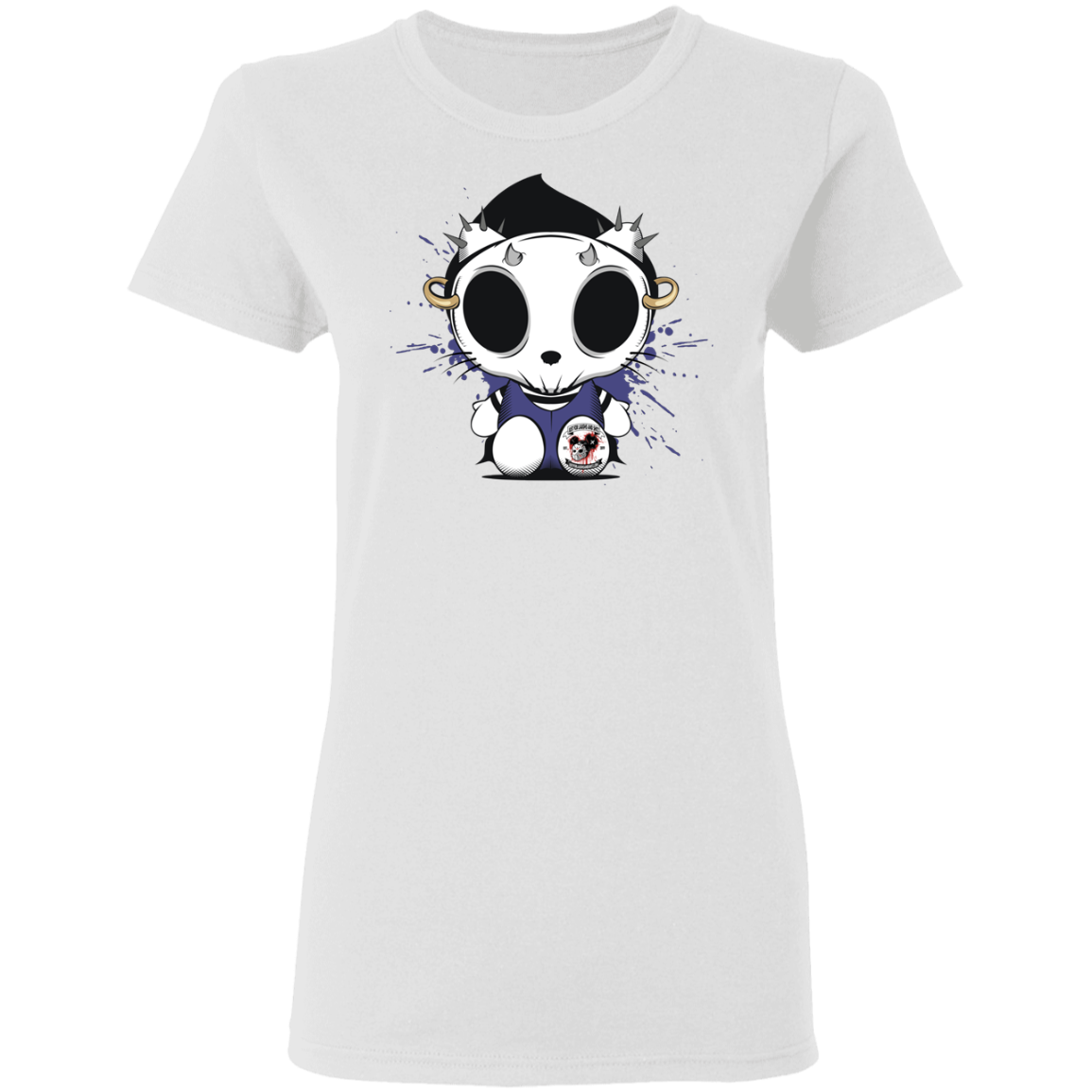 "KITTY SKULL" Ladies' 5.3 oz. T-Shirt