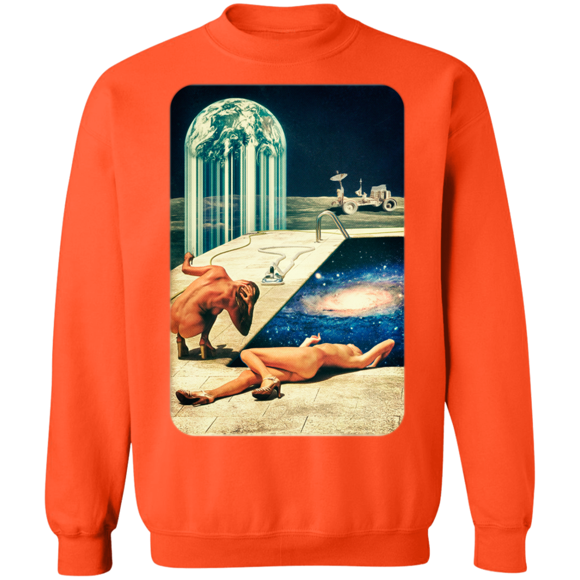 "MOON POOL" Crewneck Pullover Sweatshirt  8 oz.