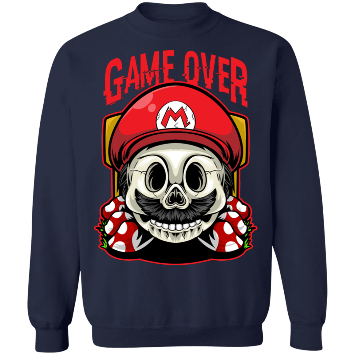 "GAME OVER" Crewneck Pullover Sweatshirt  8 oz.