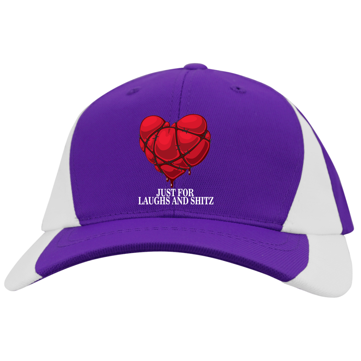 "MY BLOODY HEART" in white print Mid-Profile Colorblock Hat