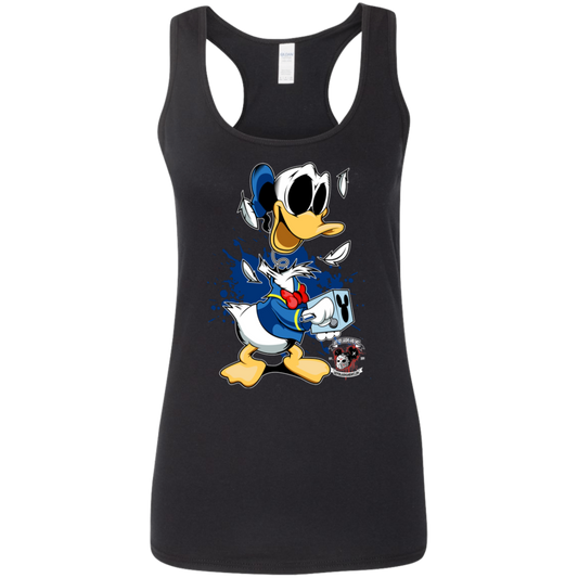 "DONALD IN A BOX" Ladies' Softstyle Racerback Tank