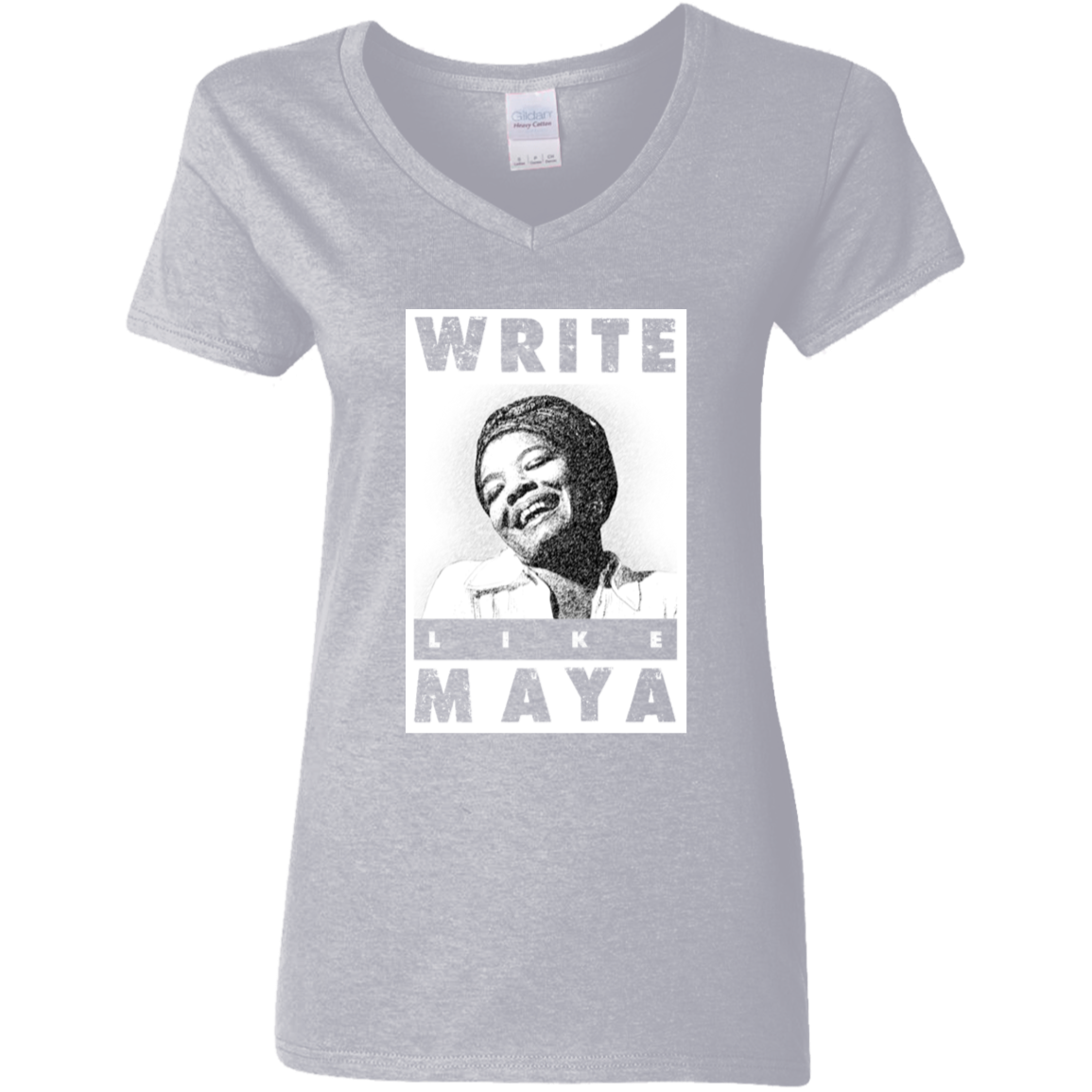 "LIKE MAYA" Ladies' 5.3 oz. V-Neck T-Shirt