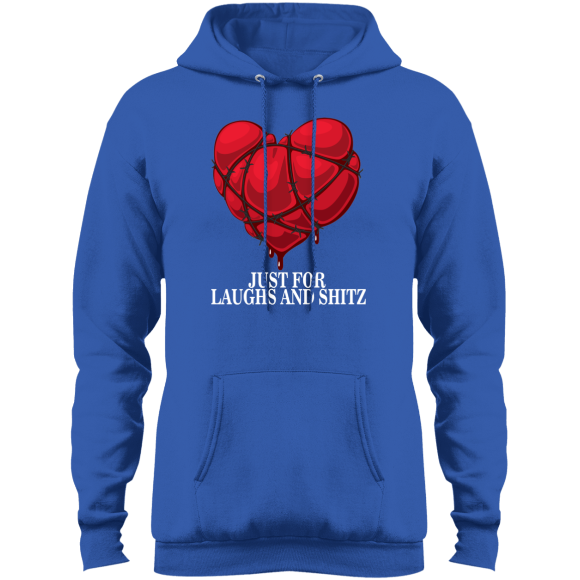 "MY BLOODY HEART" Men's Core Fleece Pullover Hoodie in white print