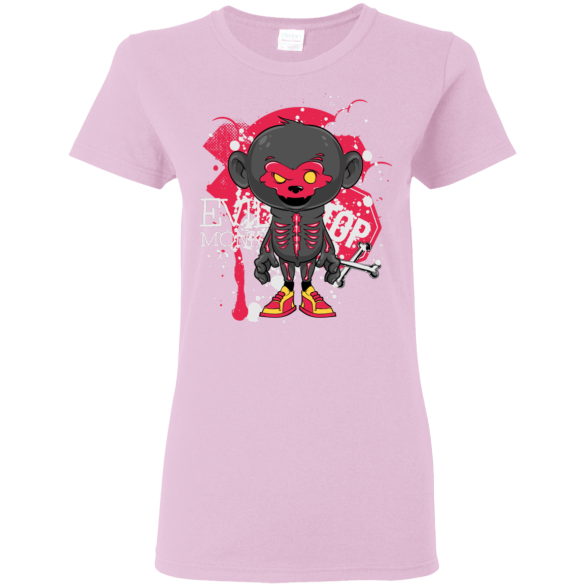 "EVIL MONKEY" Ladies' 5.3 oz. T-Shirt