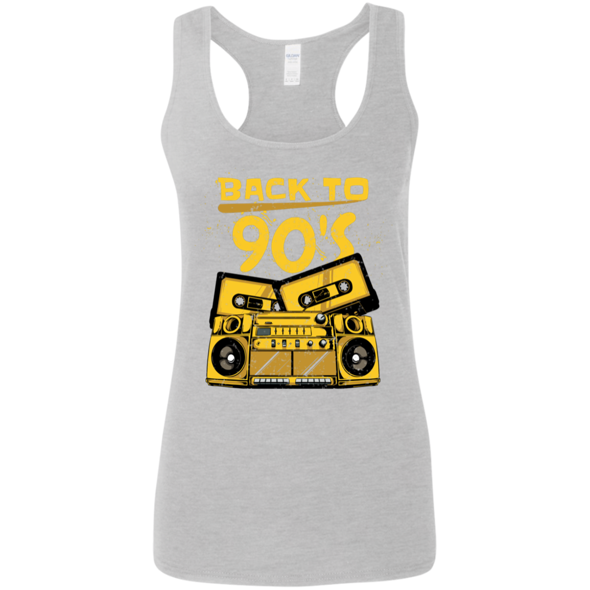 "BACK TO 90'S" Ladies' Softstyle Racerback Tank