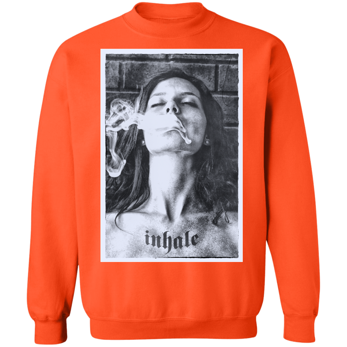 "INHALE" Crewneck Pullover Sweatshirt  8 oz.