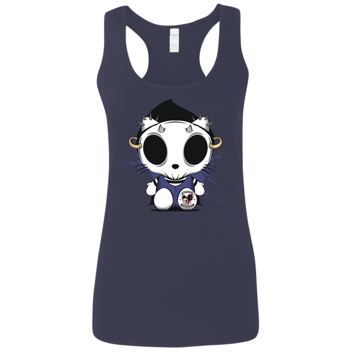 "KITTY SKULL" Ladies' Softstyle Racerback Tank