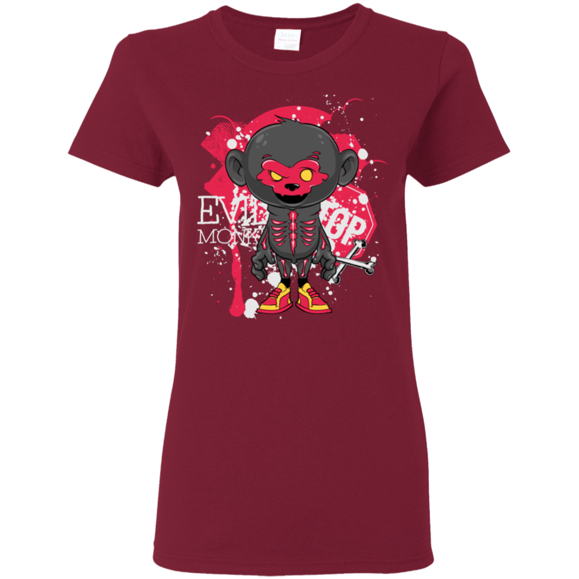 "EVIL MONKEY" Ladies' 5.3 oz. T-Shirt