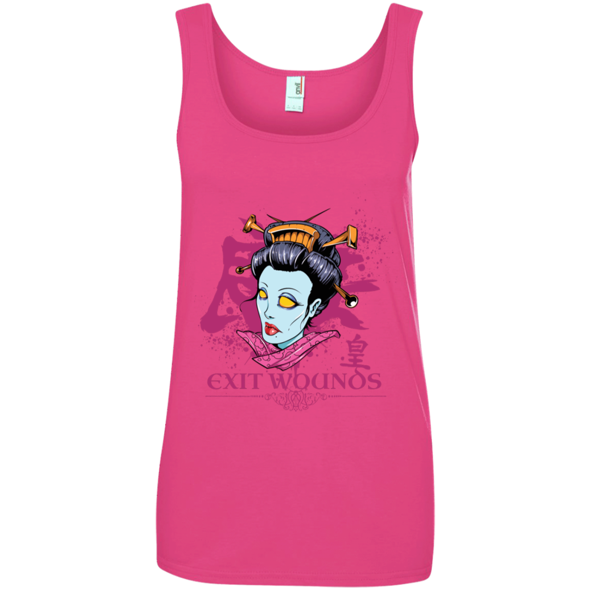 "EXIT WOUNDS" Ladies' 100% Ringspun Cotton Tank Top