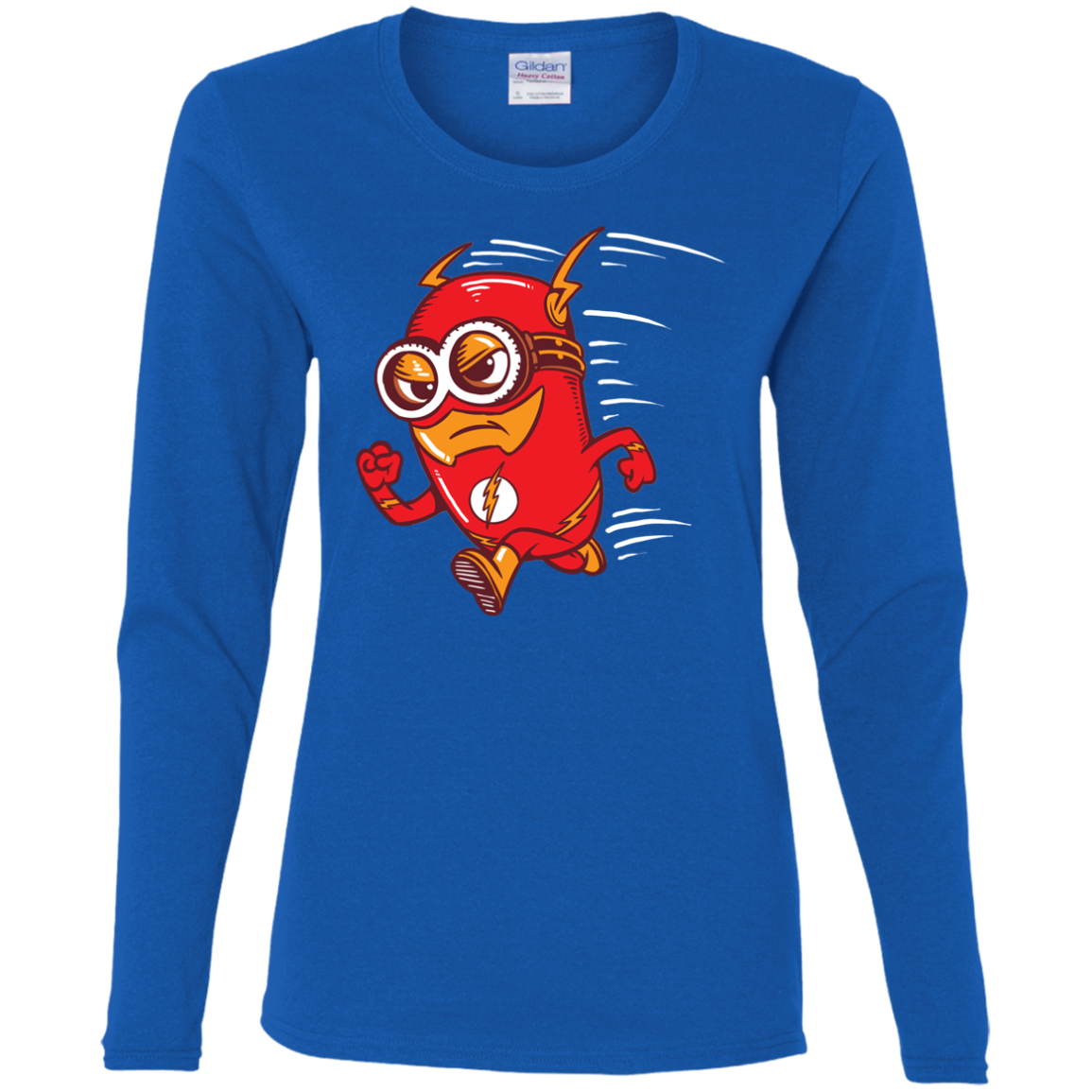 "FLASH MINION" Ladies' Cotton LS T-Shirt